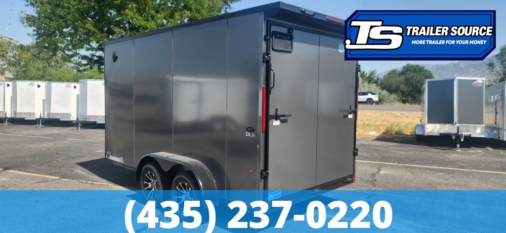7x14 Look ST DLX Enclosed Cargo Trailer - 7'0" Interior - 7K GVWR - .080 PolyCor, Alloy Wheels, Black Out Package, Rear Spoiler w/ Load Lights