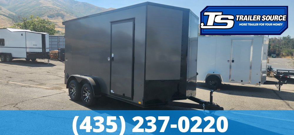 7x14 Look ST DLX Enclosed Cargo Trailer - 7'0" Interior - 7K GVWR - .080 PolyCor, Alloy Wheels, Black Out Package, Rear Spoiler w/ Load Lights