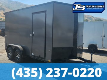 7x14 Look ST DLX Enclosed Cargo Trailer - 7'0" Interior - 7K GVWR - .080 PolyCor, Alloy Wheels, Black Out Package, Rear Spoiler w/ Load Lights