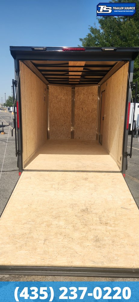 7x14 Look ST DLX Enclosed Cargo Trailer - 7'0" Interior - 7K GVWR - .080 PolyCor, Alloy Wheels, Black Out Package, Rear Spoiler w/ Load Lights