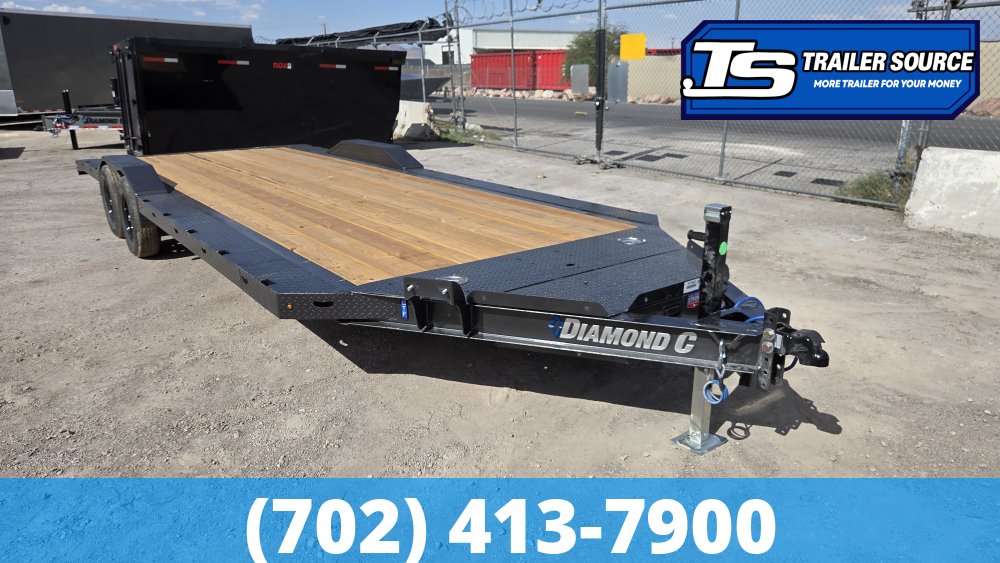 7x22 Diamond C GTF 206 Flatbed Car Hauler Trailer - 10K GVWR -