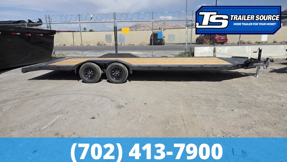 7x22 Diamond C GTF 206 Flatbed Car Hauler Trailer - 10K GVWR -
