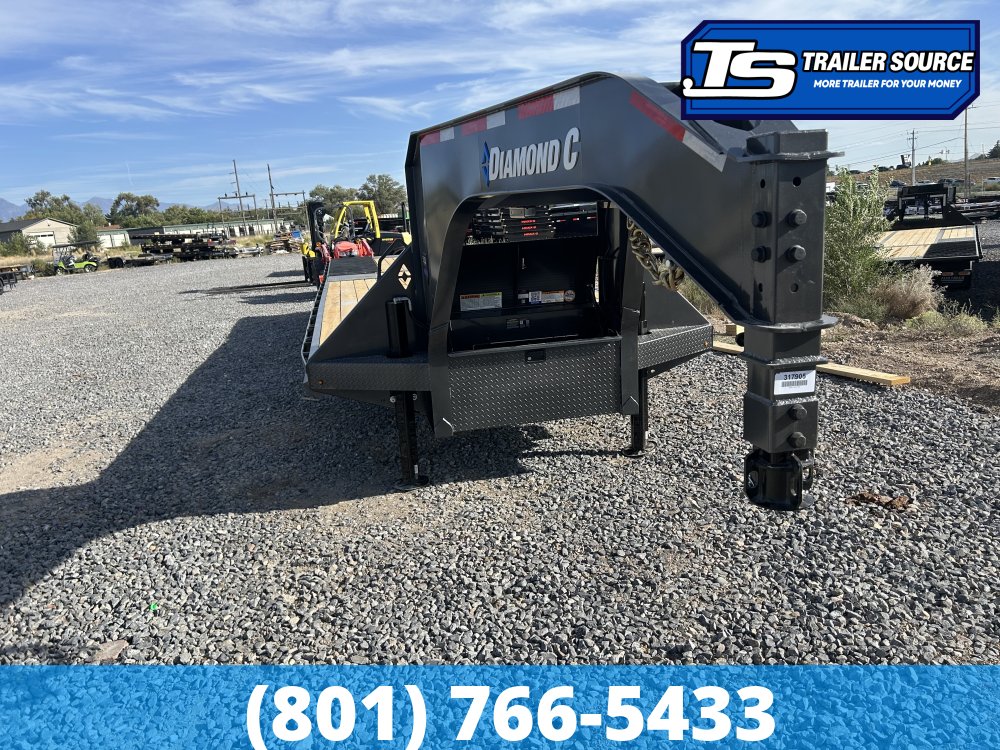8.5x35 Diamond C FMAX-HDT 216 Gooseneck Hydraulic Dovetail Equipment Trailer - 40K GVWR - 18 Ply Tires, ABS Brakes, Hydraulic Jack(s)