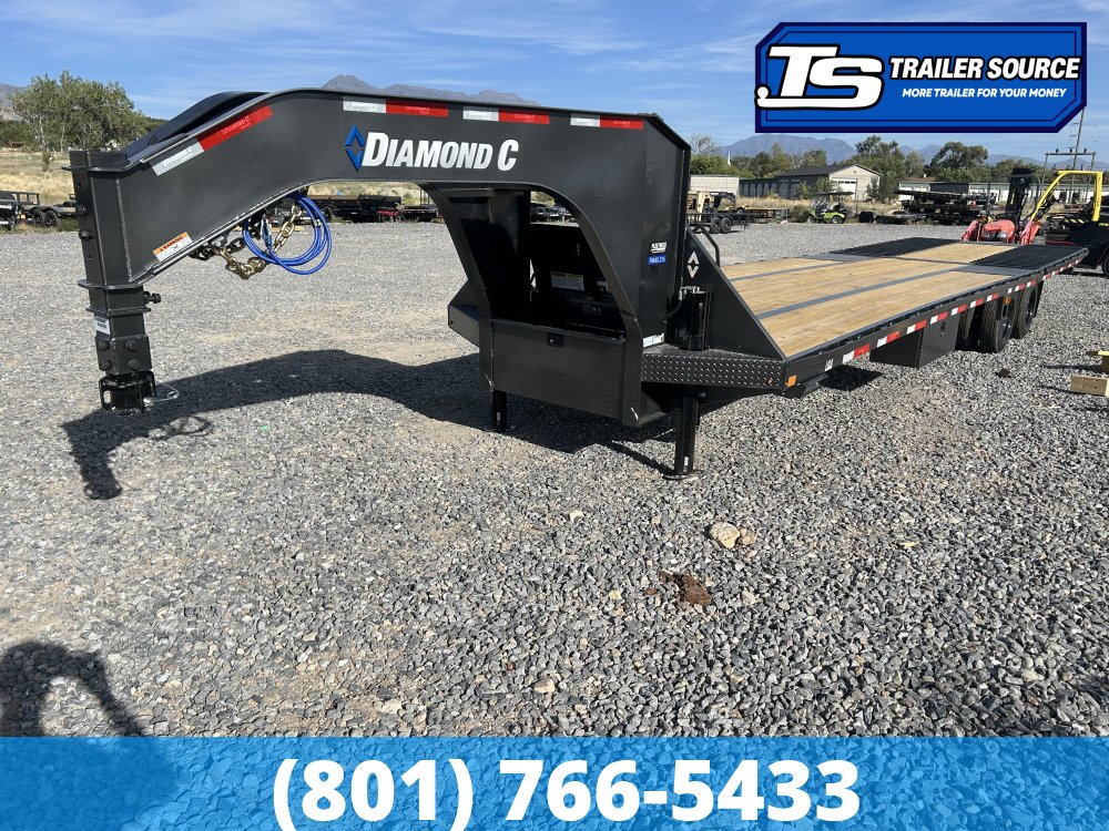 8.5x35 Diamond C FMAX-HDT 216 Gooseneck Hydraulic Dovetail Equipment Trailer - 40K GVWR - 18 Ply Tires, ABS Brakes, Hydraulic Jack(s)