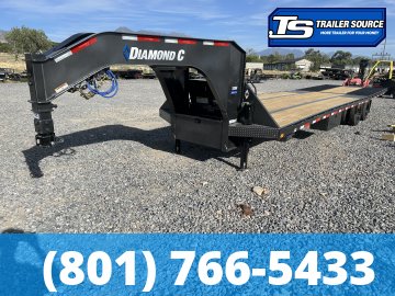 8.5x35 Diamond C FMAX-HDT 216 Gooseneck Hydraulic Dovetail Equipment Trailer - 40K GVWR - 18 Ply Tires, ABS Brakes, Hydraulic Jack(s)