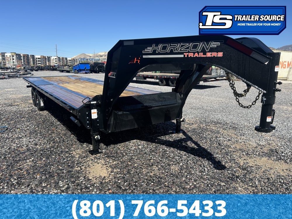 8.5x28 Horizon FFT Gooseneck Tilt Trailer - 22.4K GVWR - 18 Ply Tires