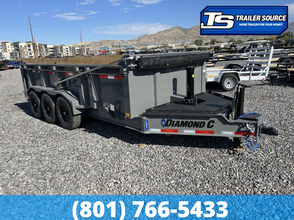 7x16 Diamond C LPT 307 Pacesetter Pkg Dump Trailer - 32" Sides - 24K GVWR -
