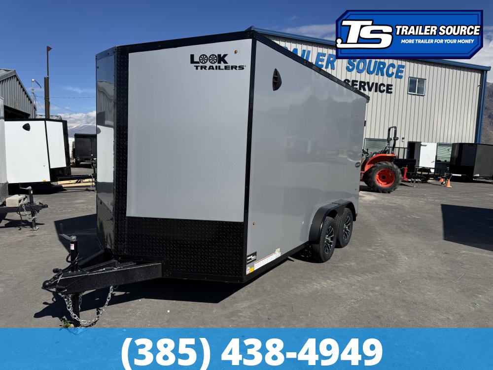 7.5x14 Look Element SE Enclosed Cargo Trailer - 7'0" Interior - 7K GVWR - .080 PolyCor, Alloy Wheels, Black Out Package, Rear Load Lights
