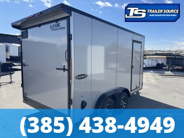 7.5x14 Look Element SE Enclosed Cargo Trailer - 7'0" Interior - 7K GVWR - .080 PolyCor, Alloy Wheels, Black Out Package, Rear Load Lights