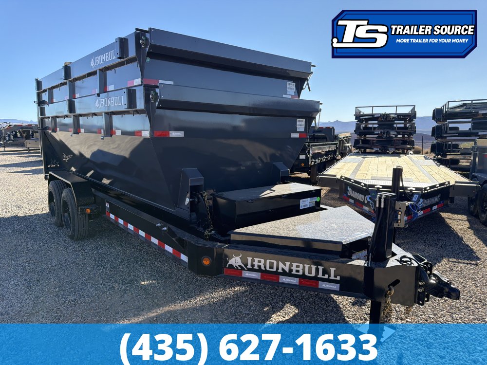 7x16 Iron Bull DBB Roll Off Trailer - 16K GVWR - Hydraulic Jack(s)
