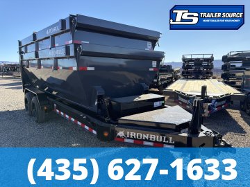 7x16 Iron Bull DBB Roll Off Trailer - 16K GVWR - Hydraulic Jack(s)