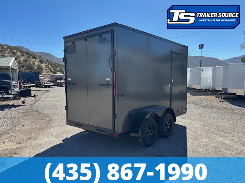 6x12 Look ST DLX Enclosed Cargo Trailer - 7'0" Interior - 7K GVWR - .080 PolyCor, Black Out Package, Ramp Door