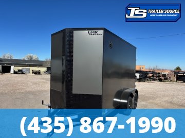 6x12 Look ST DLX Enclosed Cargo Trailer - 7'0" Interior - 7K GVWR - .080 PolyCor, Black Out Package, Ramp Door