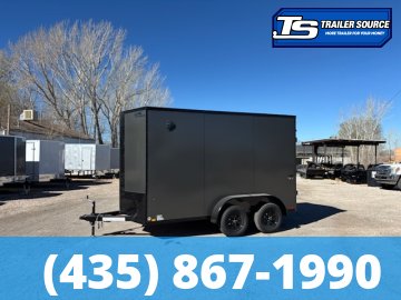 6x12 Look ST DLX Enclosed Cargo Trailer - 7'0" Interior - 7K GVWR - .080 PolyCor, Black Out Package, Ramp Door