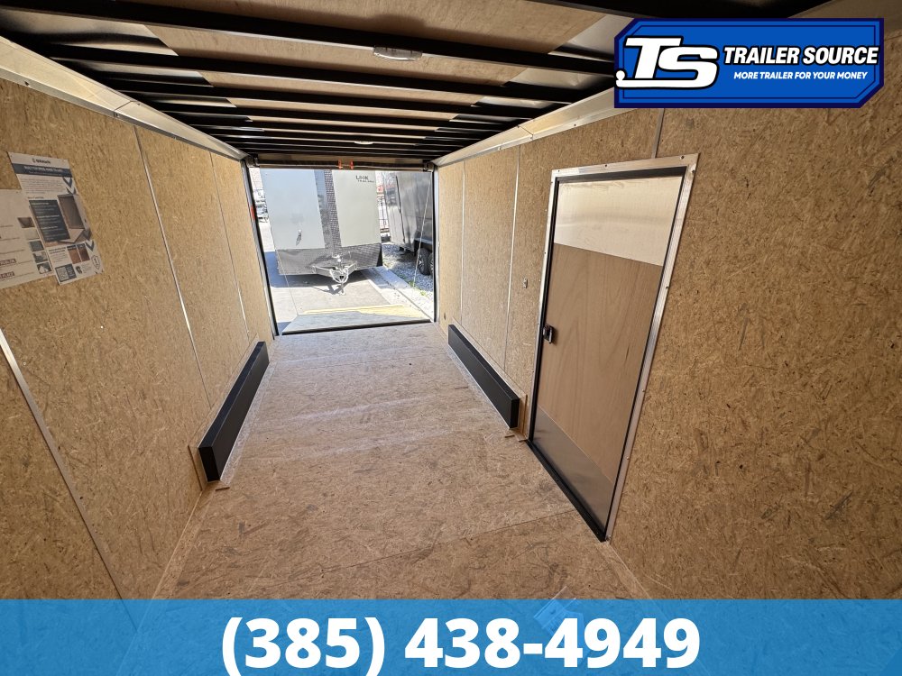 7.5x16 Look Element SE Enclosed Cargo Trailer - 7'0" Interior - 7K GVWR - .080 PolyCor, Alloy Wheels, Black Out Package, Ramp Extension, Rear Spoiler w/ Load Lights, Translucent Ro