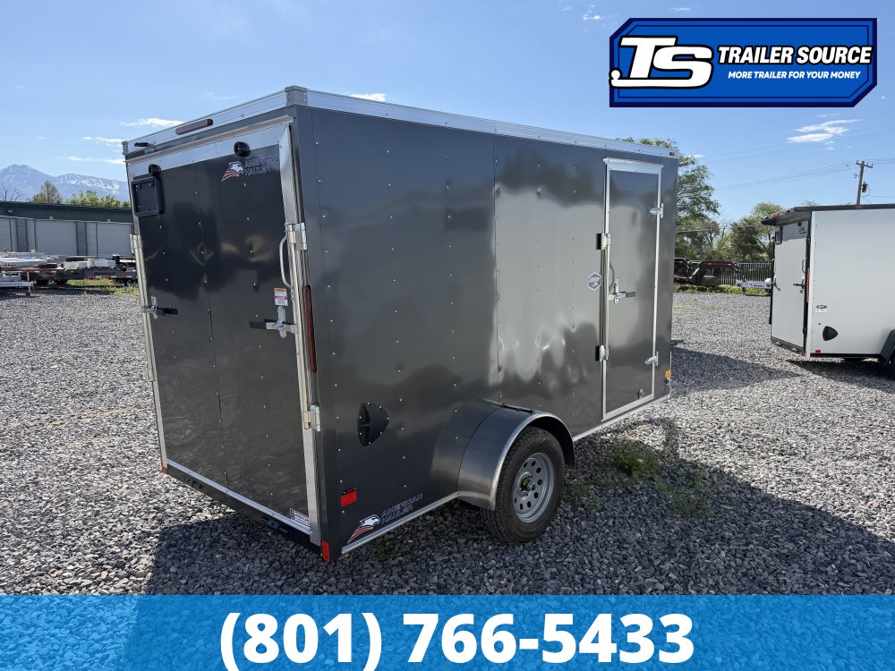 6x12 American Hauler Arrow Enclosed Cargo Trailer - 6'6" Interior - 3.5K GVWR - Ramp Door