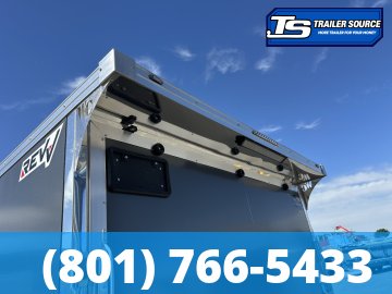 8.5x24 Wells Cargo Revv Enclosed Car Hauler Trailer - 7'0" Interior - 10K GVWR - .080 PolyCor, Alloy Wheels, Barlock on Door, Rear Spoiler w/ Load Lights