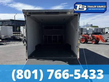 8.5x24 Wells Cargo Revv Enclosed Car Hauler Trailer - 7'0" Interior - 10K GVWR - .080 PolyCor, Alloy Wheels, Barlock on Door, Rear Spoiler w/ Load Lights
