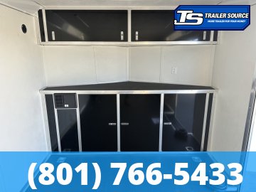 8.5x24 Wells Cargo Revv Enclosed Car Hauler Trailer - 7'0" Interior - 10K GVWR - .080 PolyCor, Alloy Wheels, Barlock on Door, Rear Spoiler w/ Load Lights