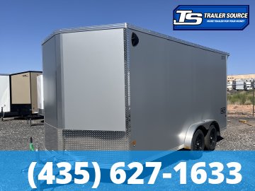 7.5x16 Alcom EZ Hauler XLT Aluminum Enclosed Cargo Trailer - 7'0" Interior - 7K GVWR - .080 PolyCor, Rear Spoiler, Translucent Roof