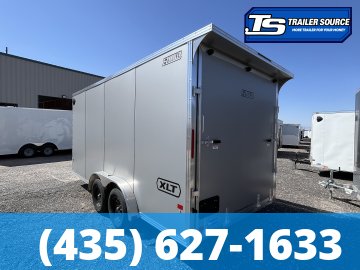 7.5x16 Alcom EZ Hauler XLT Aluminum Enclosed Cargo Trailer - 7'0" Interior - 7K GVWR - .080 PolyCor, Rear Spoiler, Translucent Roof
