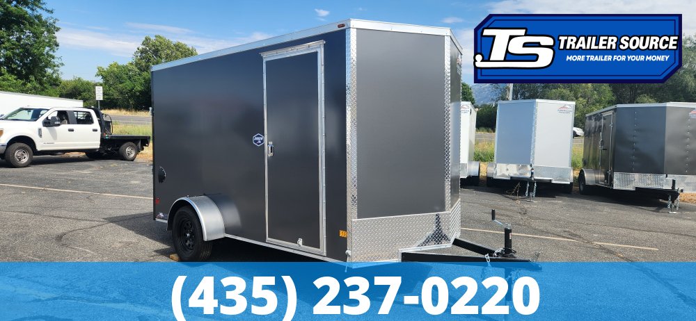 6x12 American Hauler Arrow Deluxe Enclosed Cargo Trailer - 6'6" Interior - 3.5K GVWR - .080 PolyCor, Ramp Door, Ramp Extension