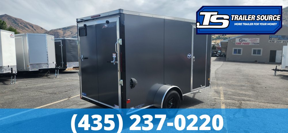 6x12 American Hauler Arrow Deluxe Enclosed Cargo Trailer - 6'6" Interior - 3.5K GVWR - .080 PolyCor, Ramp Door, Ramp Extension
