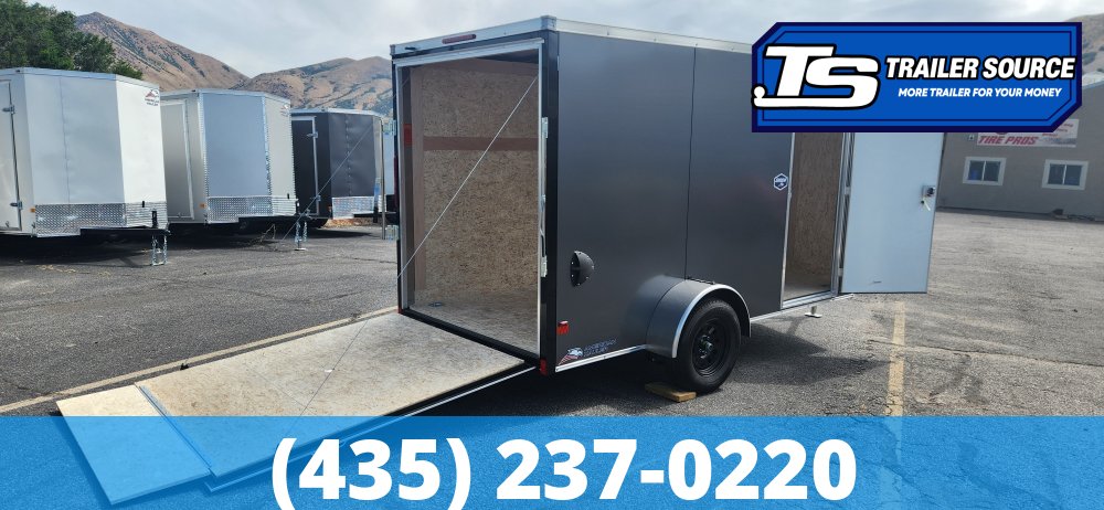 6x12 American Hauler Arrow Deluxe Enclosed Cargo Trailer - 6'6" Interior - 3.5K GVWR - .080 PolyCor, Ramp Door, Ramp Extension