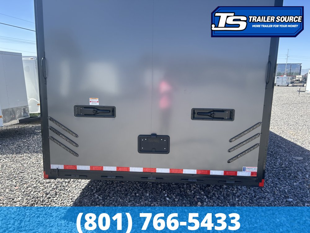 8.5x34 Haulmark Edge Turbo Pkg Enclosed Car Hauler Trailer - 7'10" Interior - 21K GVWR - Black Out Package, Power Awning