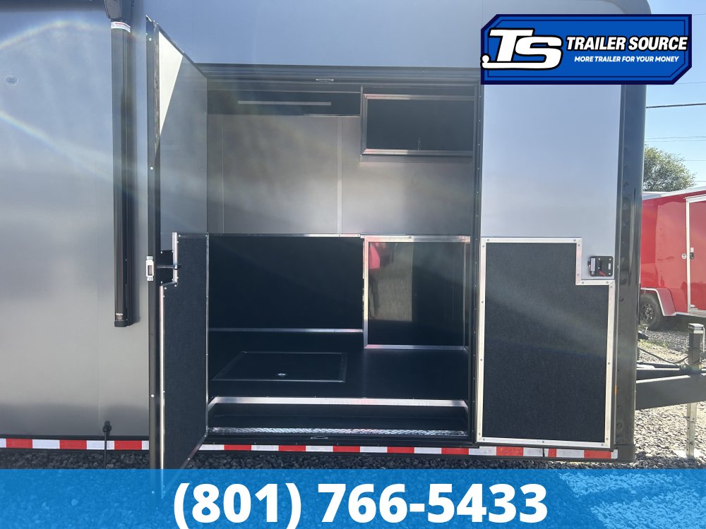 8.5x34 Haulmark Edge Turbo Pkg Enclosed Car Hauler Trailer - 7'10" Interior - 21K GVWR - Black Out Package, Power Awning