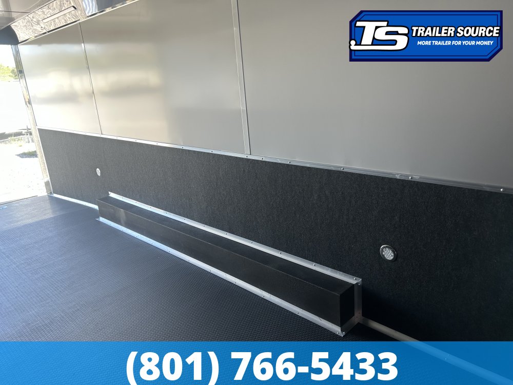 8.5x34 Haulmark Edge Turbo Pkg Enclosed Car Hauler Trailer - 7'10" Interior - 21K GVWR - Black Out Package, Power Awning