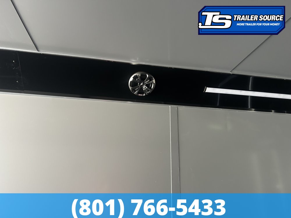 8.5x34 Haulmark Edge Turbo Pkg Enclosed Car Hauler Trailer - 7'10" Interior - 21K GVWR - Black Out Package, Power Awning