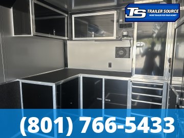 8.5x34 Haulmark Edge Turbo Pkg Enclosed Car Hauler Trailer - 7'10" Interior - 21K GVWR - Black Out Package, Power Awning