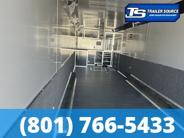 8.5x34 Haulmark Edge Turbo Pkg Enclosed Car Hauler Trailer - 7'10" Interior - 21K GVWR - Black Out Package, Power Awning