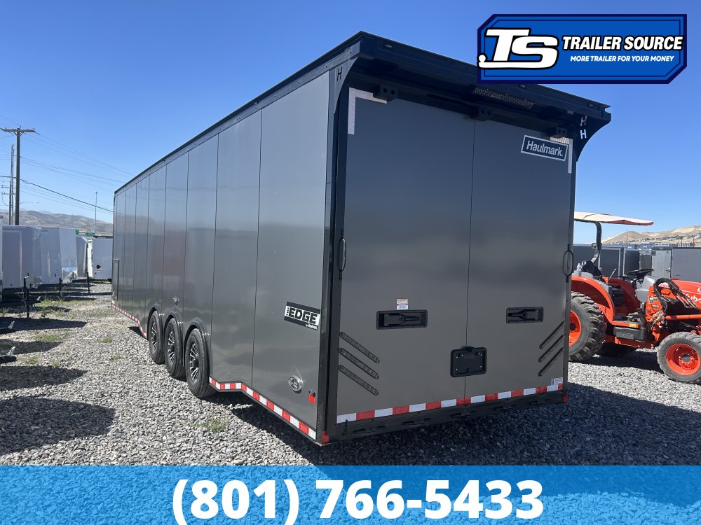 8.5x34 Haulmark Edge Turbo Pkg Enclosed Car Hauler Trailer - 7'10" Interior - 21K GVWR - Black Out Package, Power Awning