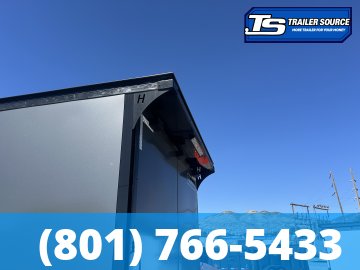 8.5x34 Haulmark Edge Turbo Pkg Enclosed Car Hauler Trailer - 7'10" Interior - 21K GVWR - Black Out Package, Power Awning
