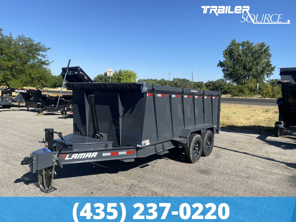 7x14 Lamar DT Telescopic 48" Sides 14K Dump Trailer