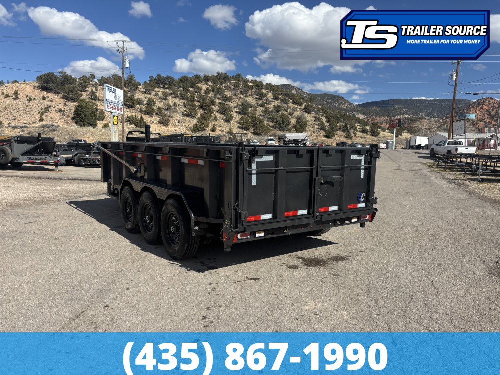 7x16 Diamond C LPT 307 Dump Trailer - 32" Sides - 24K GVWR - 14 Ply Tires