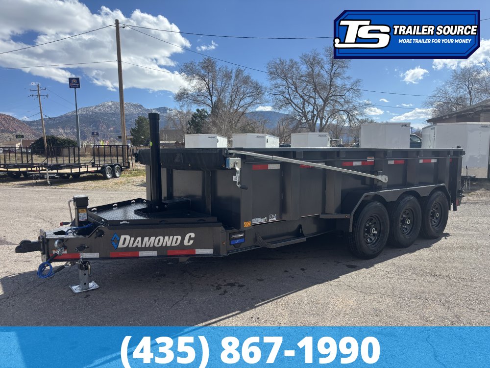 7x16 Diamond C LPT 307 Dump Trailer - 32" Sides - 24K GVWR - 14 Ply Tires