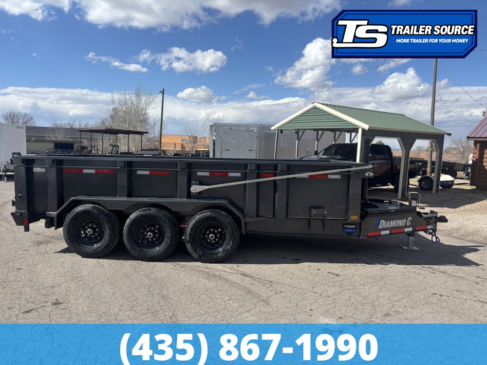 7x16 Diamond C LPT 307 Dump Trailer - 32" Sides - 24K GVWR - 14 Ply Tires