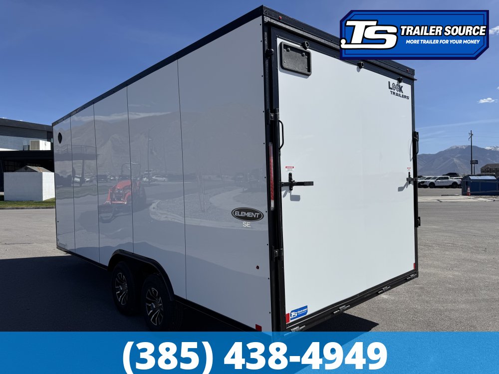 8.5x20 Look Element SE Enclosed Cargo Trailer - 7'6" Interior - 10K GVWR - .080 PolyCor, Alloy Wheels, Black Out Package, D-Rings, Drive Over Wheel Boxes