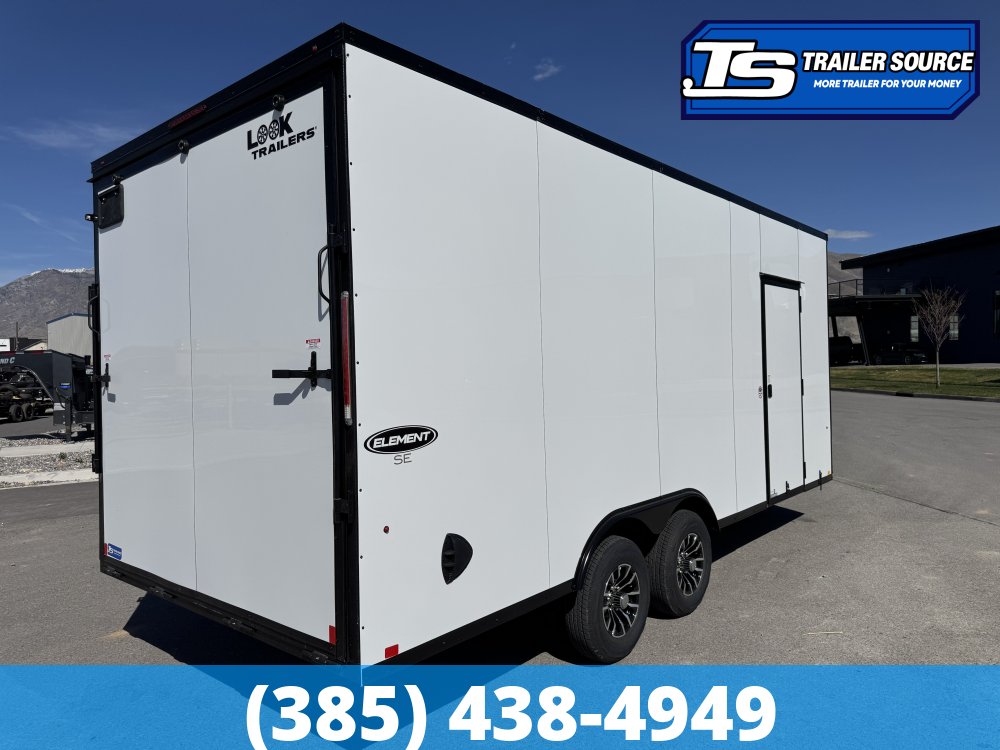 8.5x20 Look Element SE Enclosed Cargo Trailer - 7'6" Interior - 10K GVWR - .080 PolyCor, Alloy Wheels, Black Out Package, D-Rings, Drive Over Wheel Boxes