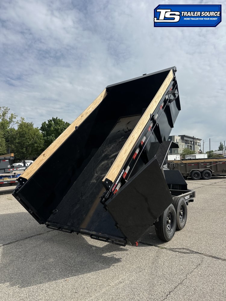 7x14 Liberty LD Dump Trailer - 44" Sides - 15.4K GVWR - 7 Gauge Floor, Board Brackets, Fork Holders, Telescopic