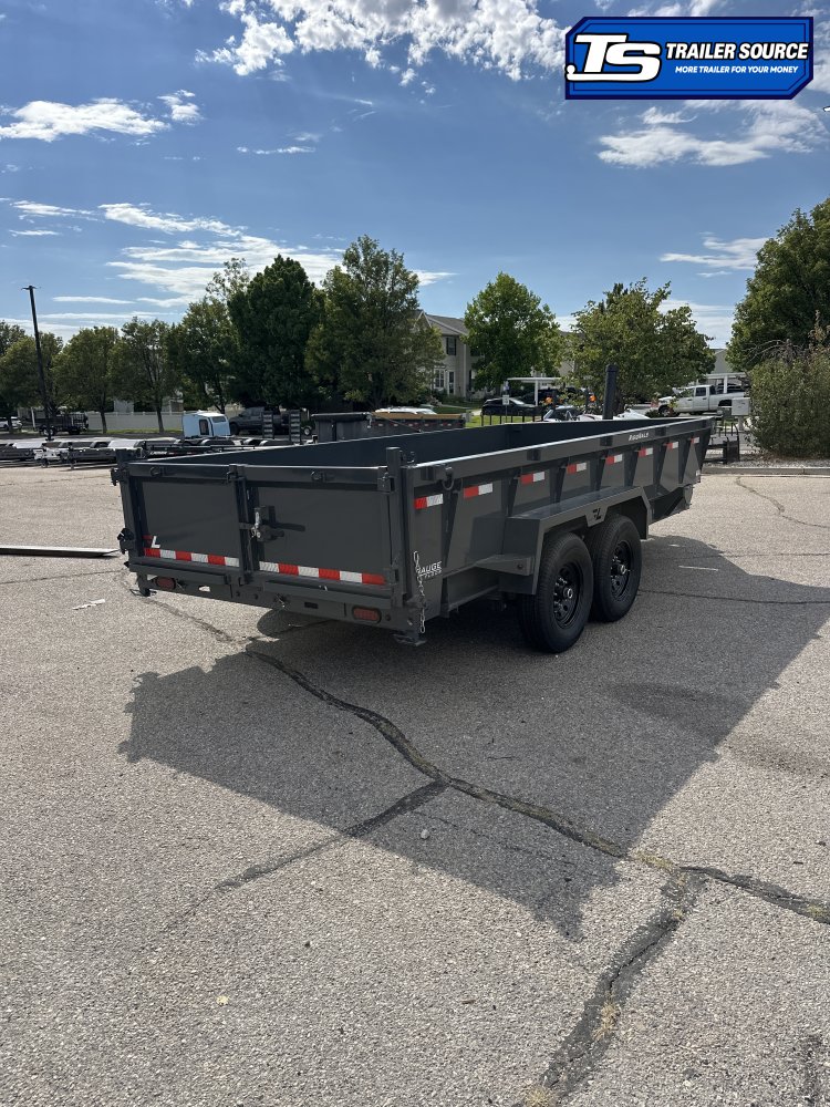 7x16 Lamar DT Dump Trailer - 24" Sides - 14K GVWR - Stabilizer Jacks, Telescopic