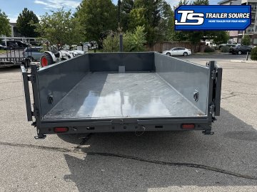 7x16 Lamar DT Dump Trailer - 24" Sides - 14K GVWR - Stabilizer Jacks, Telescopic