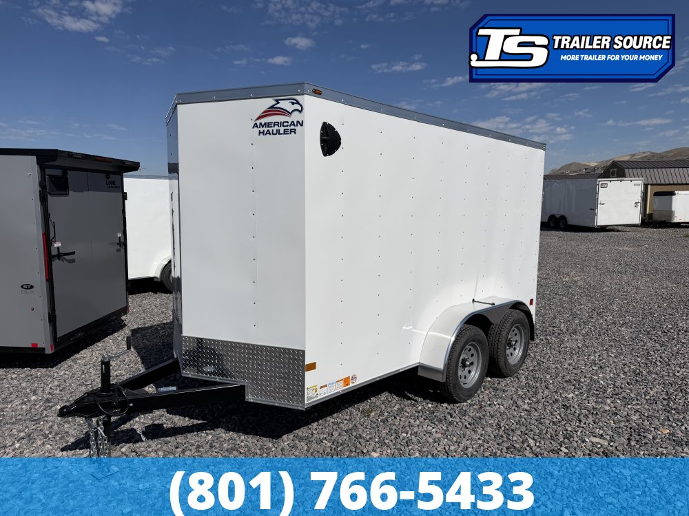 6x12 American Hauler Arrow Enclosed Cargo Trailer - 6'6" Interior - 7K GVWR - Ramp Door