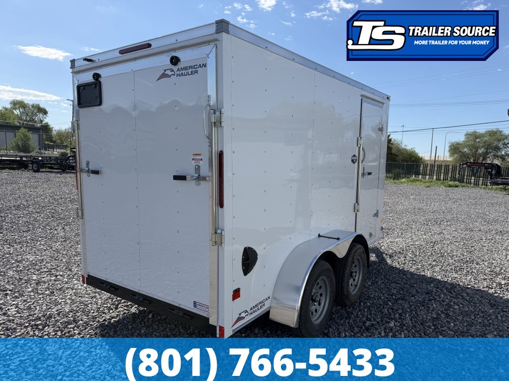 6x12 American Hauler Arrow Enclosed Cargo Trailer - 6'6" Interior - 7K GVWR - Ramp Door