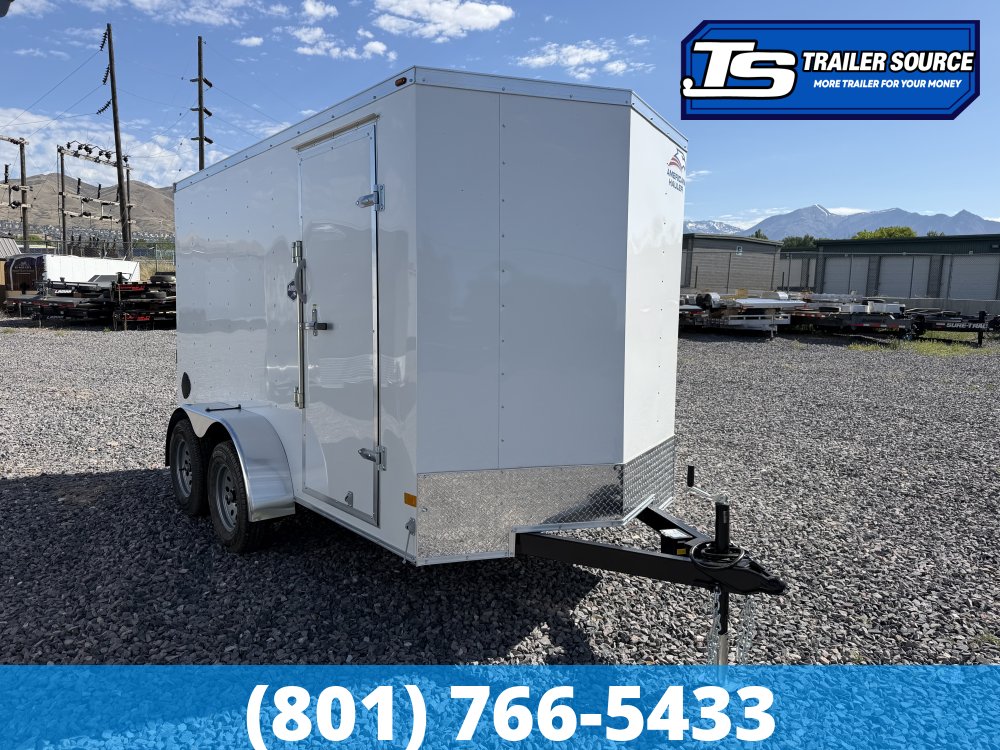 6x12 American Hauler Arrow Enclosed Cargo Trailer - 6'6" Interior - 7K GVWR - Ramp Door