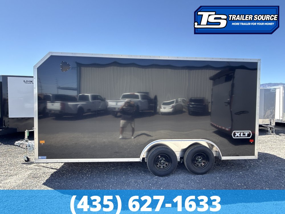 8.5x16 Alcom EZ Hauler XLT Auto Aluminum Enclosed Cargo Trailer - 7'0" Interior - 7K GVWR - Spare Tire