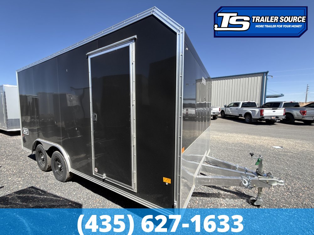 8.5x16 Alcom EZ Hauler XLT Auto Aluminum Enclosed Cargo Trailer - 7'0" Interior - 7K GVWR - Spare Tire